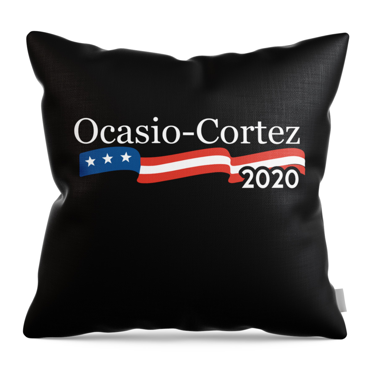 Socialism Throw Pillow featuring the digital art Alexandria Ocasio Cortez 2020 T Shirt by Flippin Sweet Gear