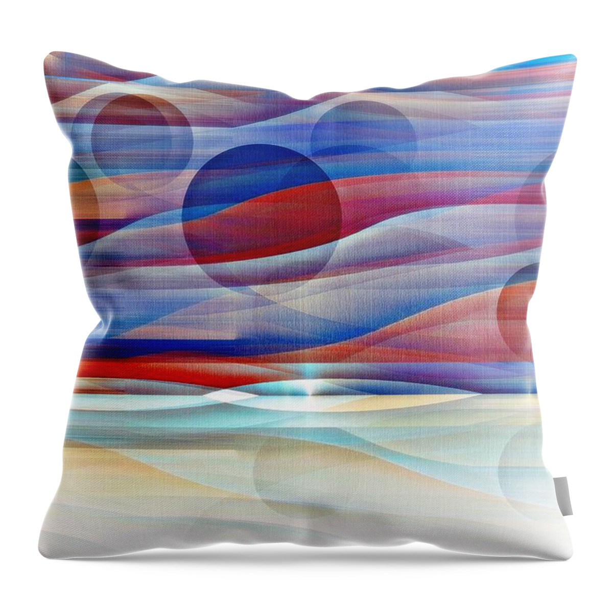 Sun Throw Pillow featuring the digital art Alien Horizon by David Manlove