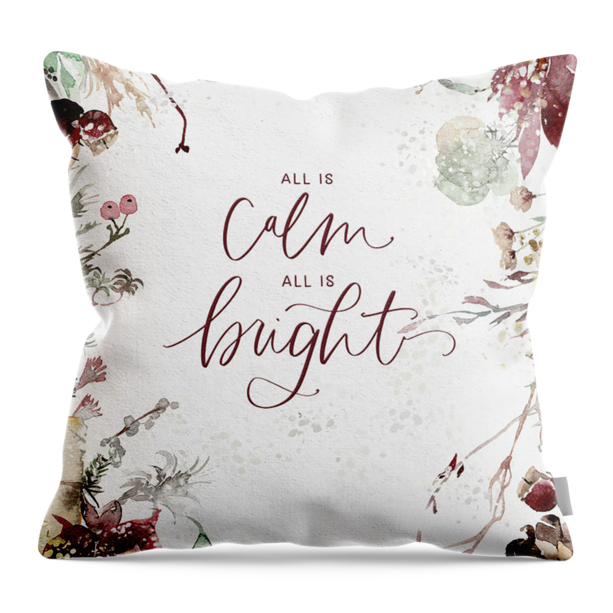 All Is Calm Throw Pillow featuring the painting All Is Calm by Jordan Blackstone