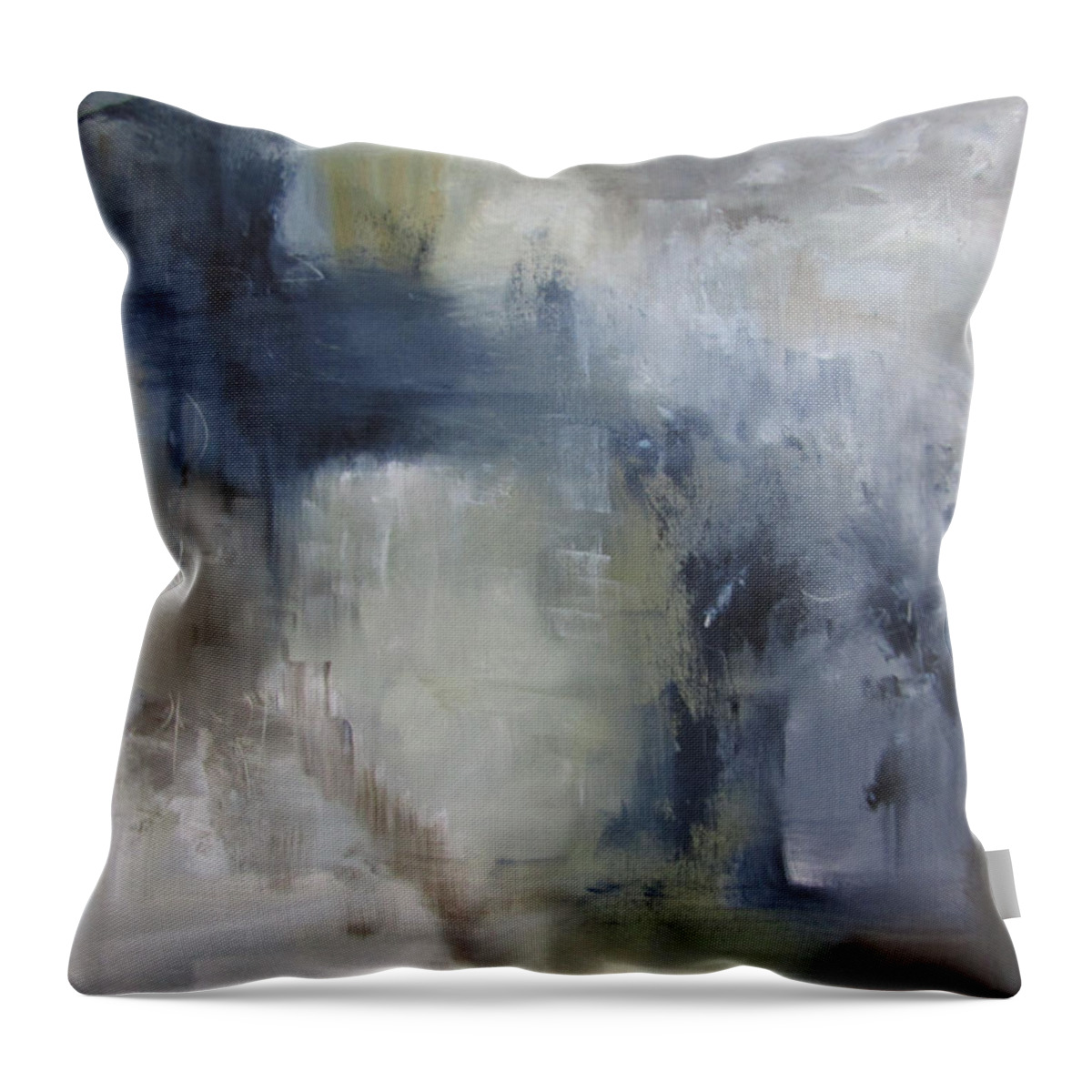 Abstract Throw Pillow featuring the painting All is not known by Roberta Rotunda