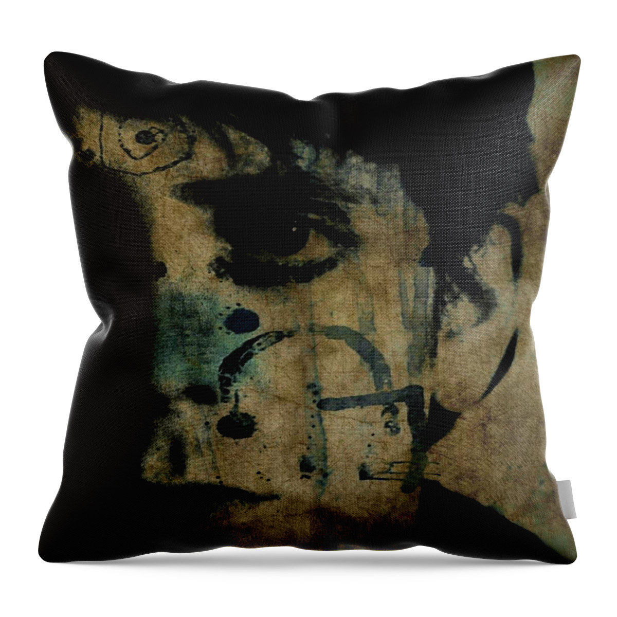Lou Reed Throw Pillow featuring the mixed media All Tomorrow's Parties by Paul Lovering