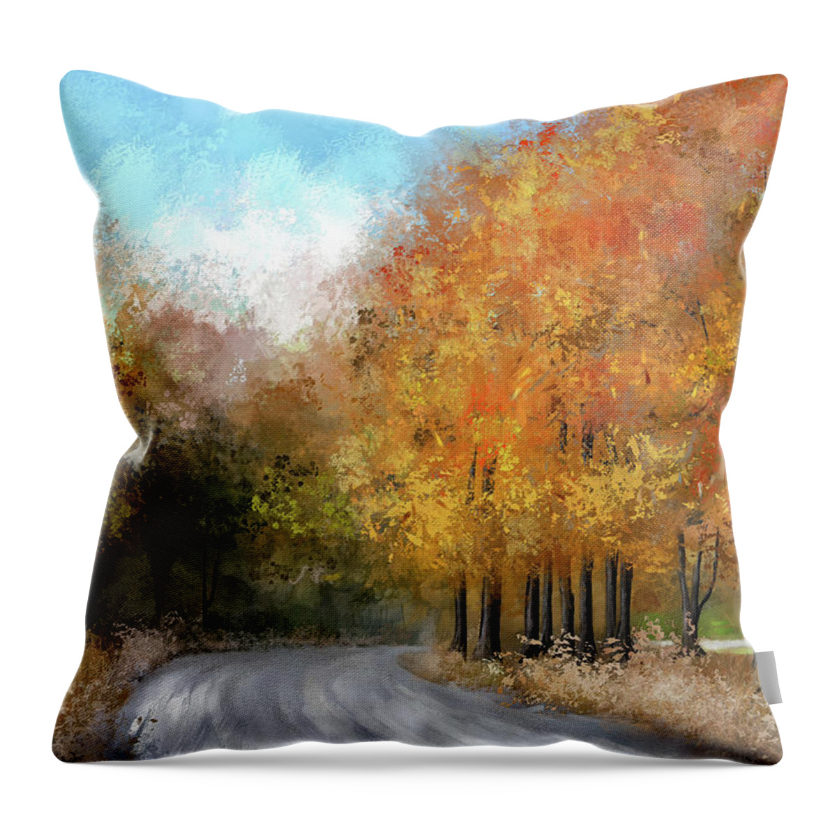 Autumn Throw Pillow featuring the digital art Almost There by Lois Bryan