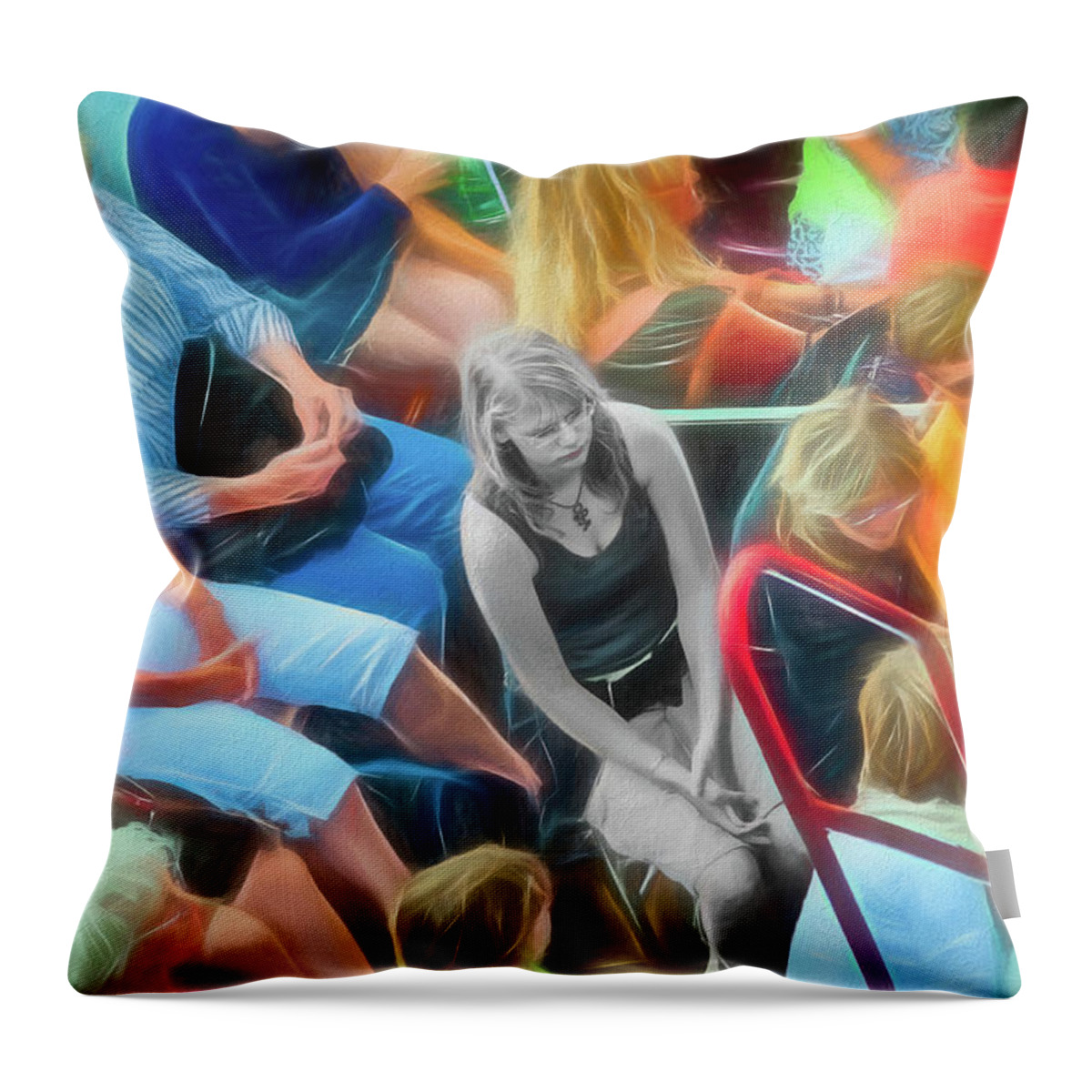 Isolation Throw Pillow featuring the photograph Alone Together by Harry Spitz