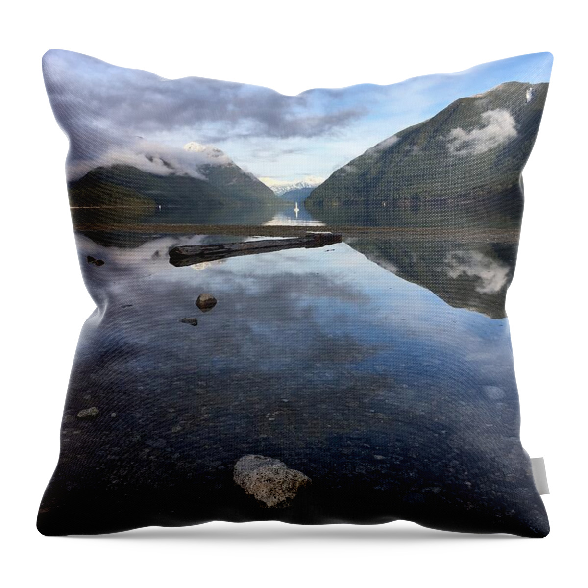 Alouette Throw Pillow featuring the photograph Reflections Alouette Lake - Golden Ears Park, British Columbia by Ian McAdie