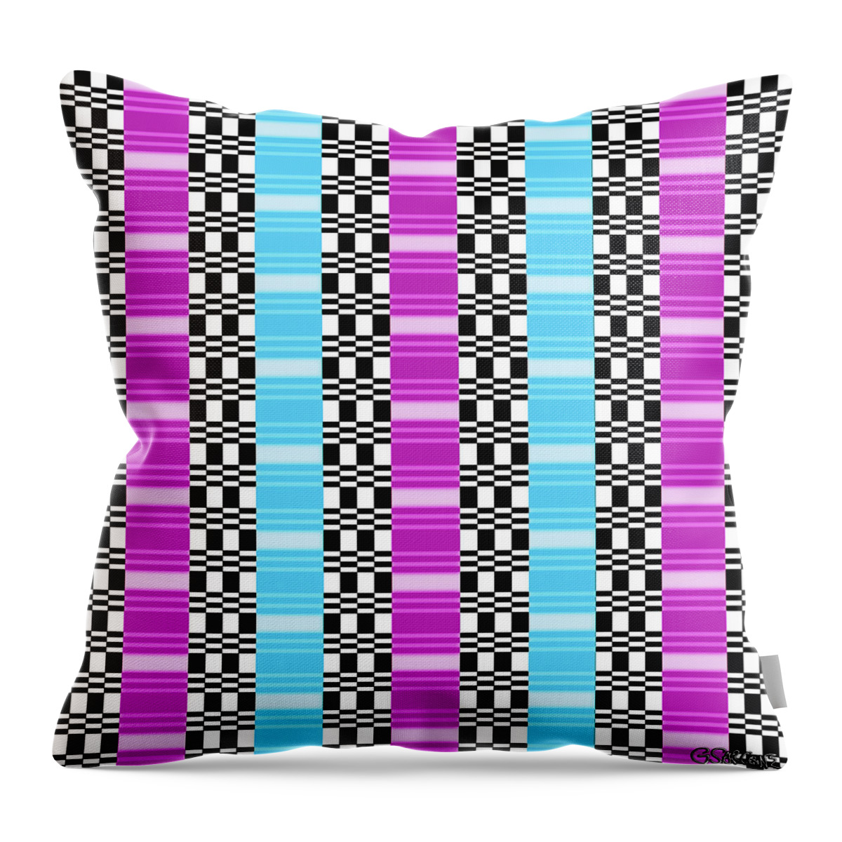 Moving Pattern Throw Pillow featuring the mixed media Alternating Current by Gianni Sarcone