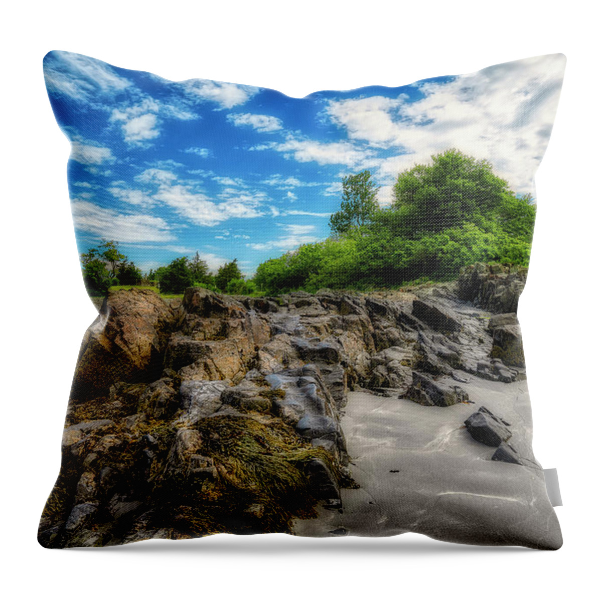 Fort Foster Throw Pillow featuring the photograph Amazing Clouds by Penny Polakoff