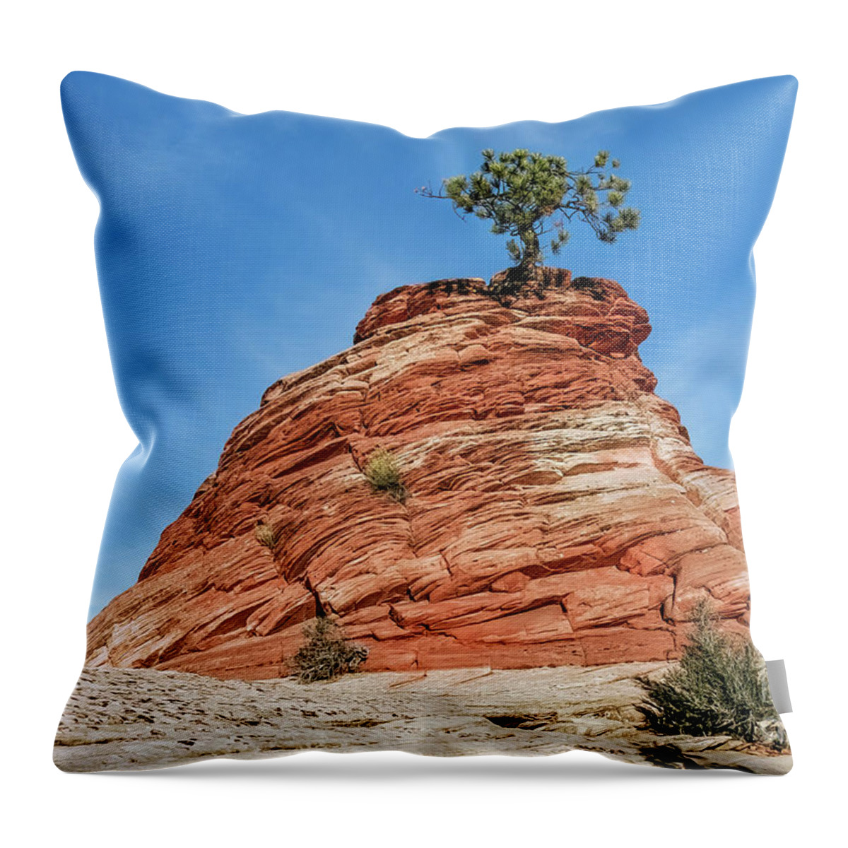 Hills Throw Pillow featuring the photograph Amazing Ponderosa - Zion National Park by Al Andersen