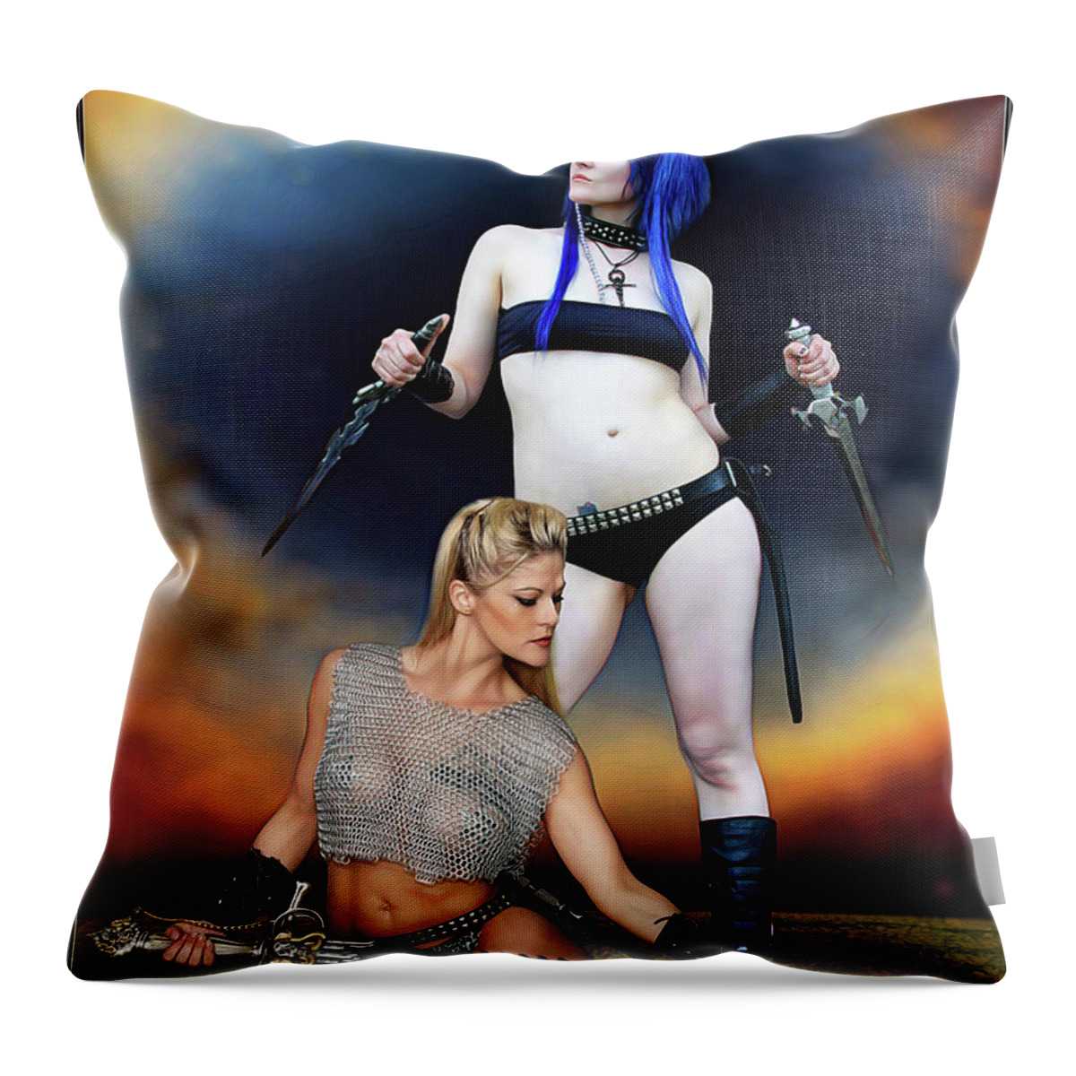 Fantasy Throw Pillow featuring the photograph Amazon Of Sky God by Jon Volden
