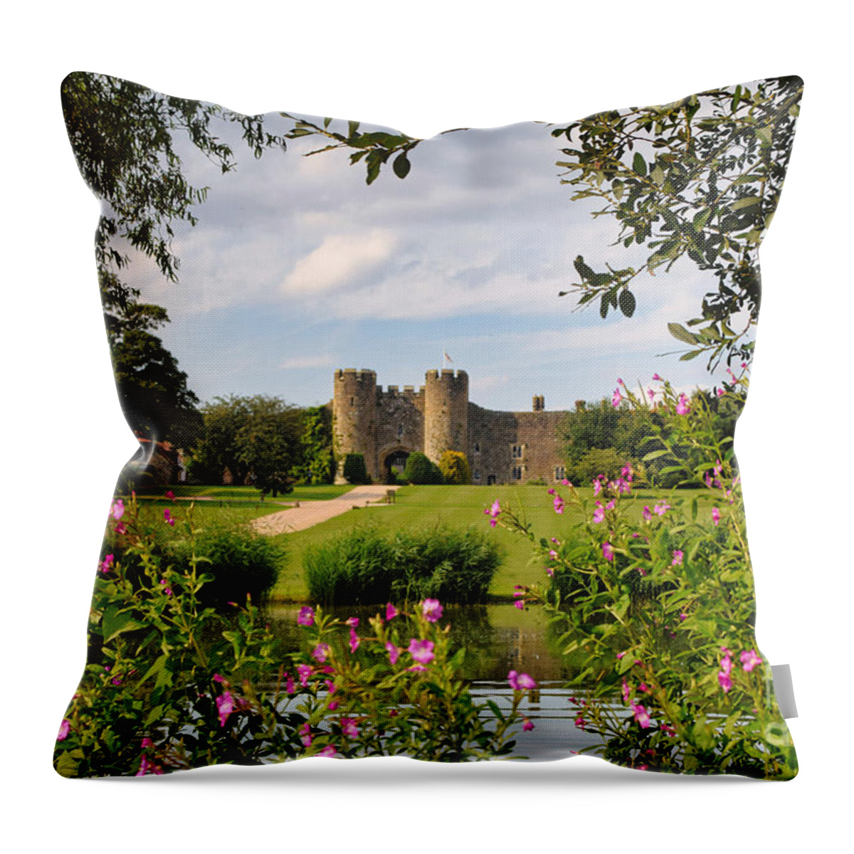 Amberley Throw Pillow featuring the photograph Amberley Castle, Arundel West Sussex, England by Abigail Diane Photography