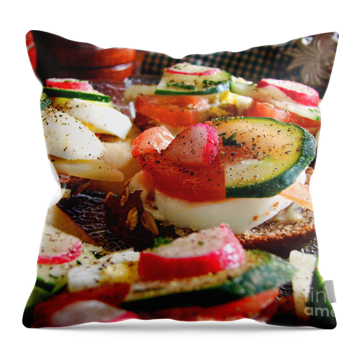 Tasty Throw Pillow featuring the photograph Amuse Bouche Plate by Olivier Le Queinec