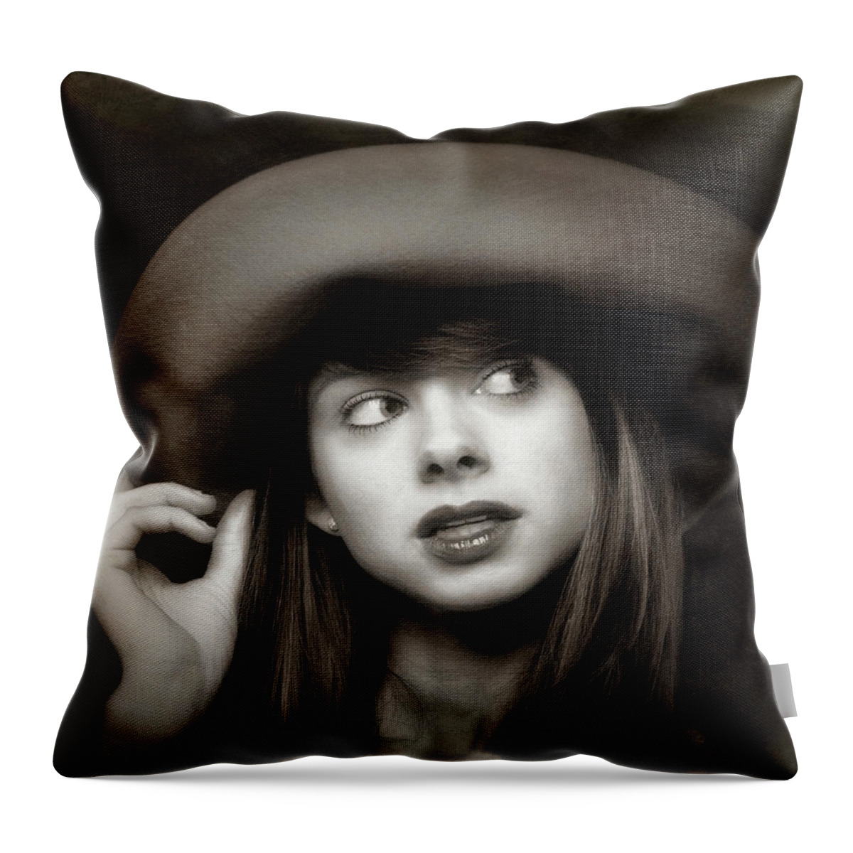 Lady Throw Pillow featuring the photograph Amy ... by Chuck Caramella