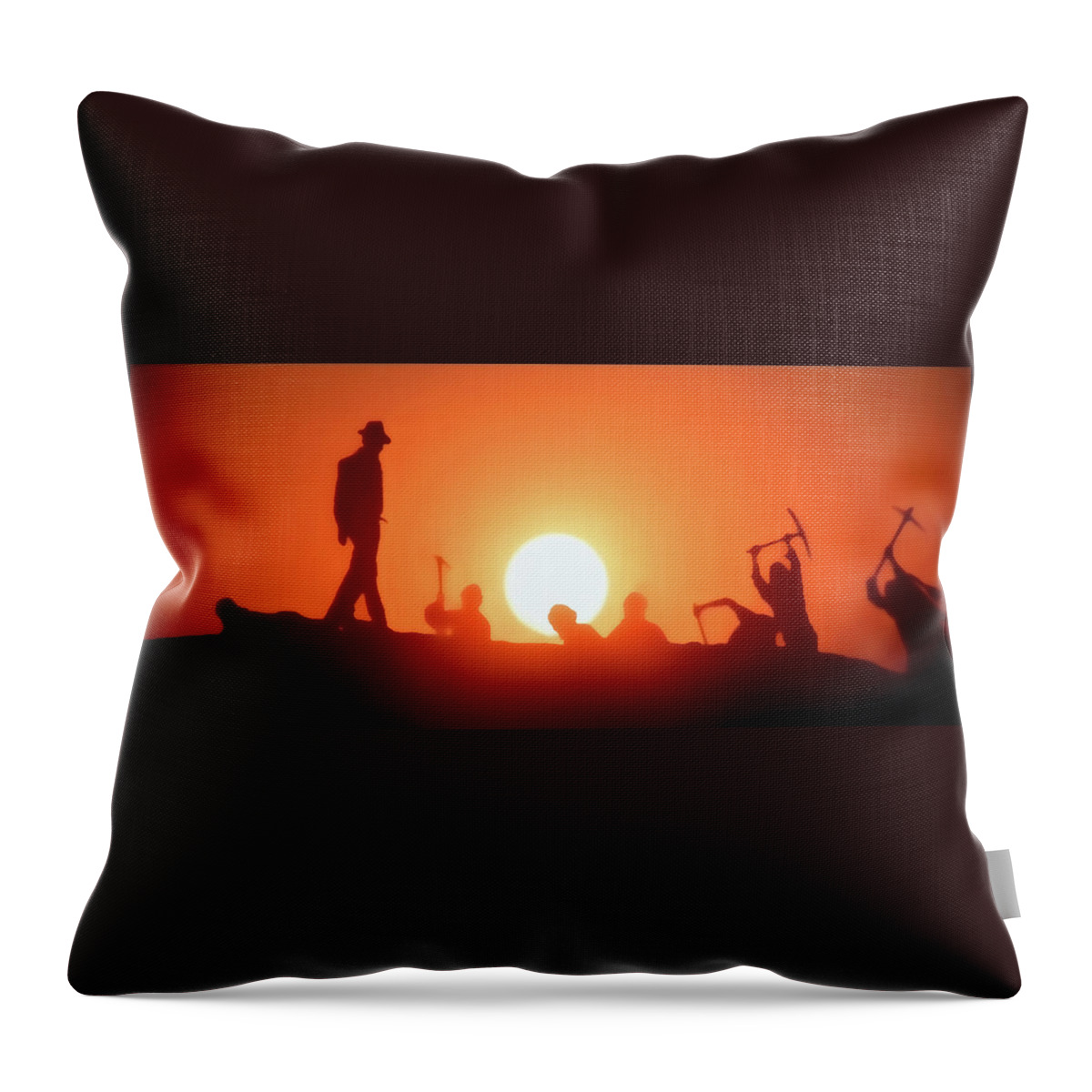 2d Throw Pillow featuring the digital art An Indy Film by Brian Wallace