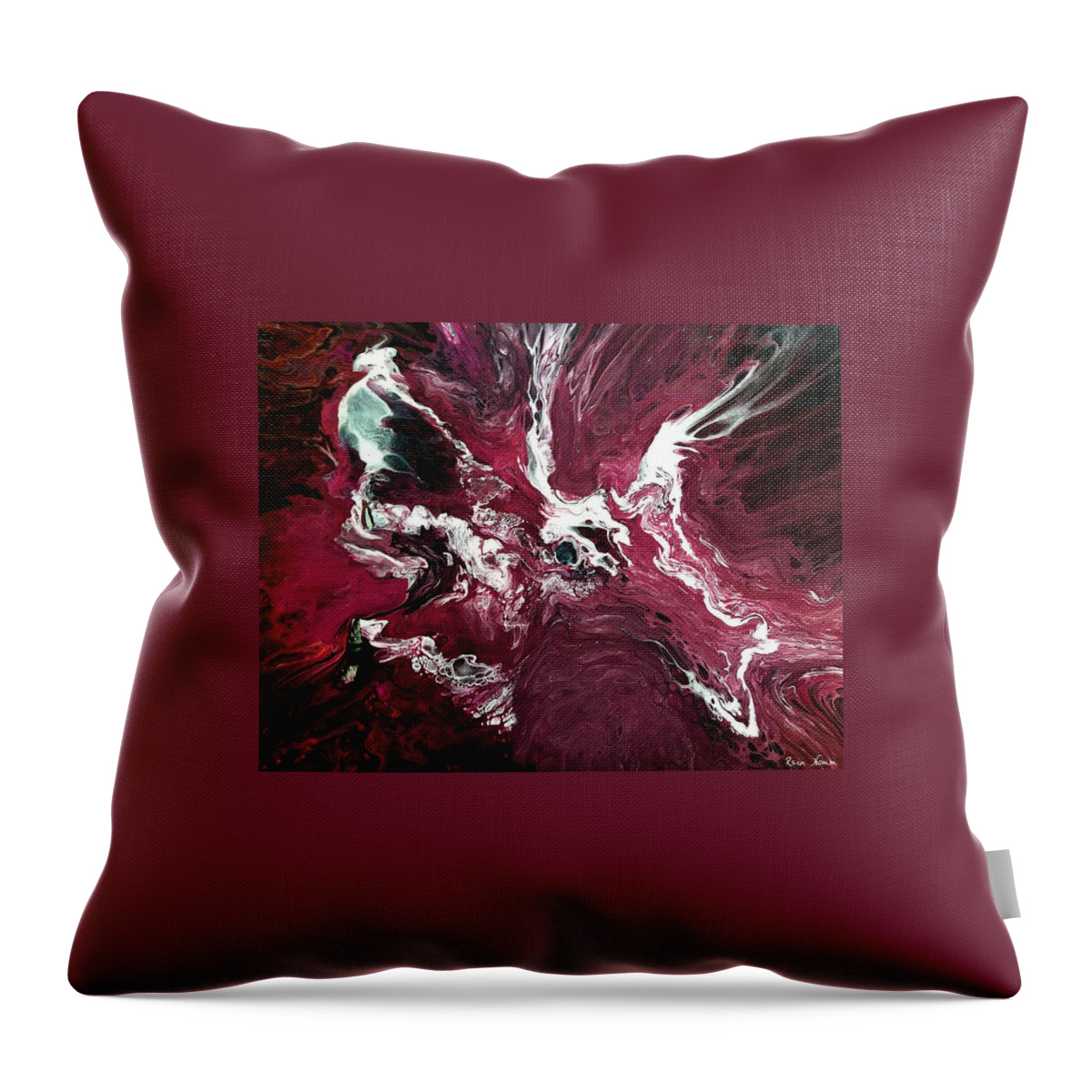  Throw Pillow featuring the painting An Instant by Rein Nomm