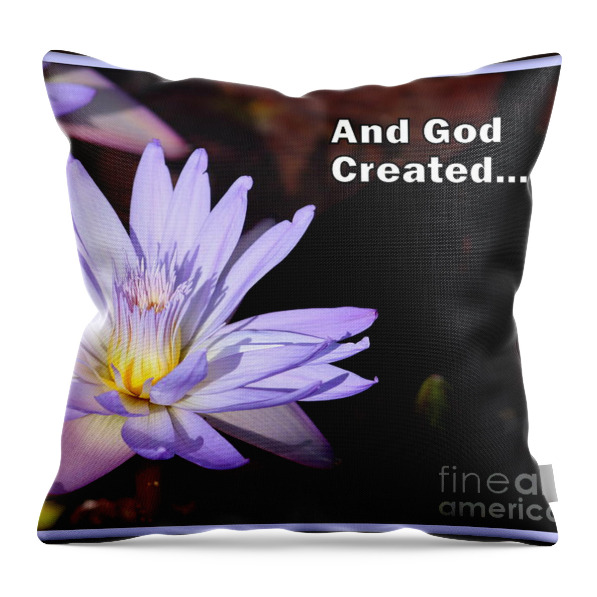 God Throw Pillow featuring the photograph And God Created by John Olson