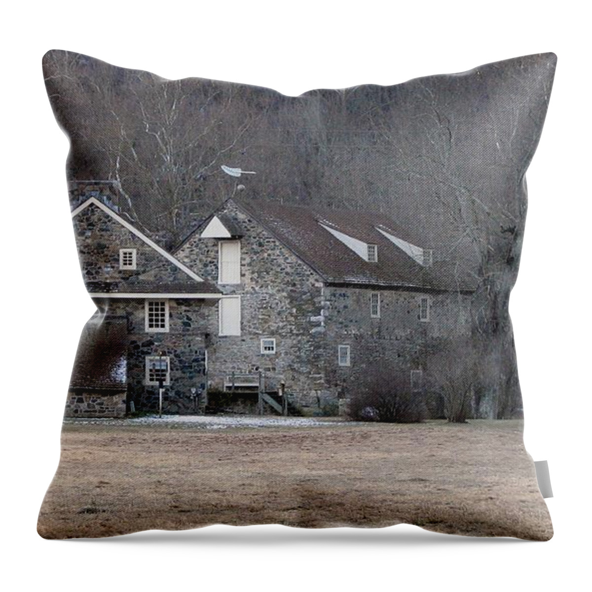 Andrew Wyeth Throw Pillow featuring the photograph Andrew Wyeth Home by Gordon Beck