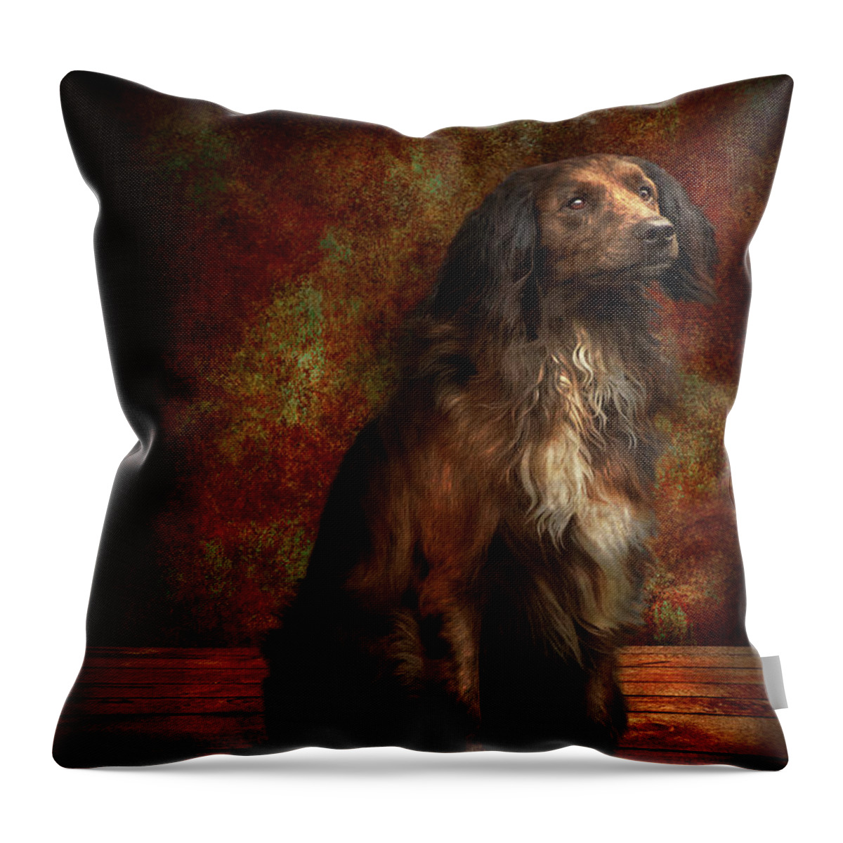 Dog Throw Pillow featuring the photograph Animal - Dog - Cocker Spaniel - Those dreamy eyes by Mike Savad