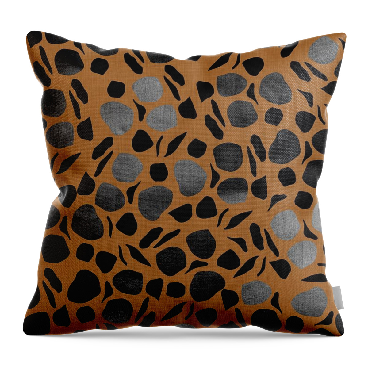Pattern Throw Pillow featuring the digital art Animal Print Glam #2 #pattern #decor #art by Anitas and Bellas Art