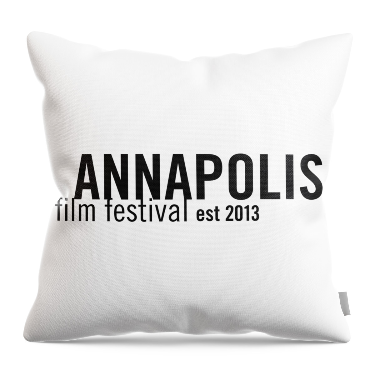 Annapolis Film Festival Throw Pillow featuring the digital art Annapolis Film Festival, est 2013 by Joe Barsin