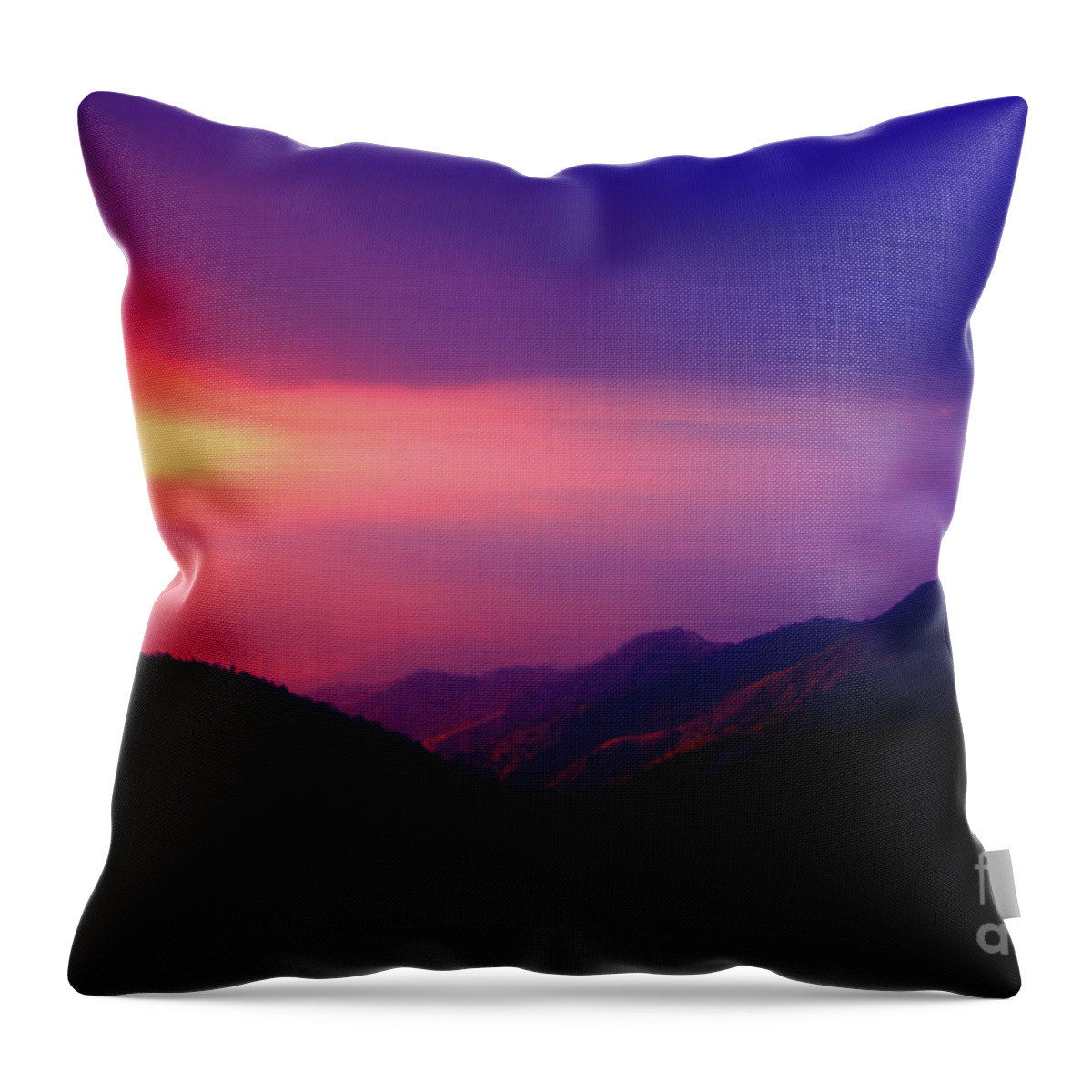 2218 Throw Pillow featuring the photograph Another Sunset In The Cajas Range Of The Andes by Al Bourassa