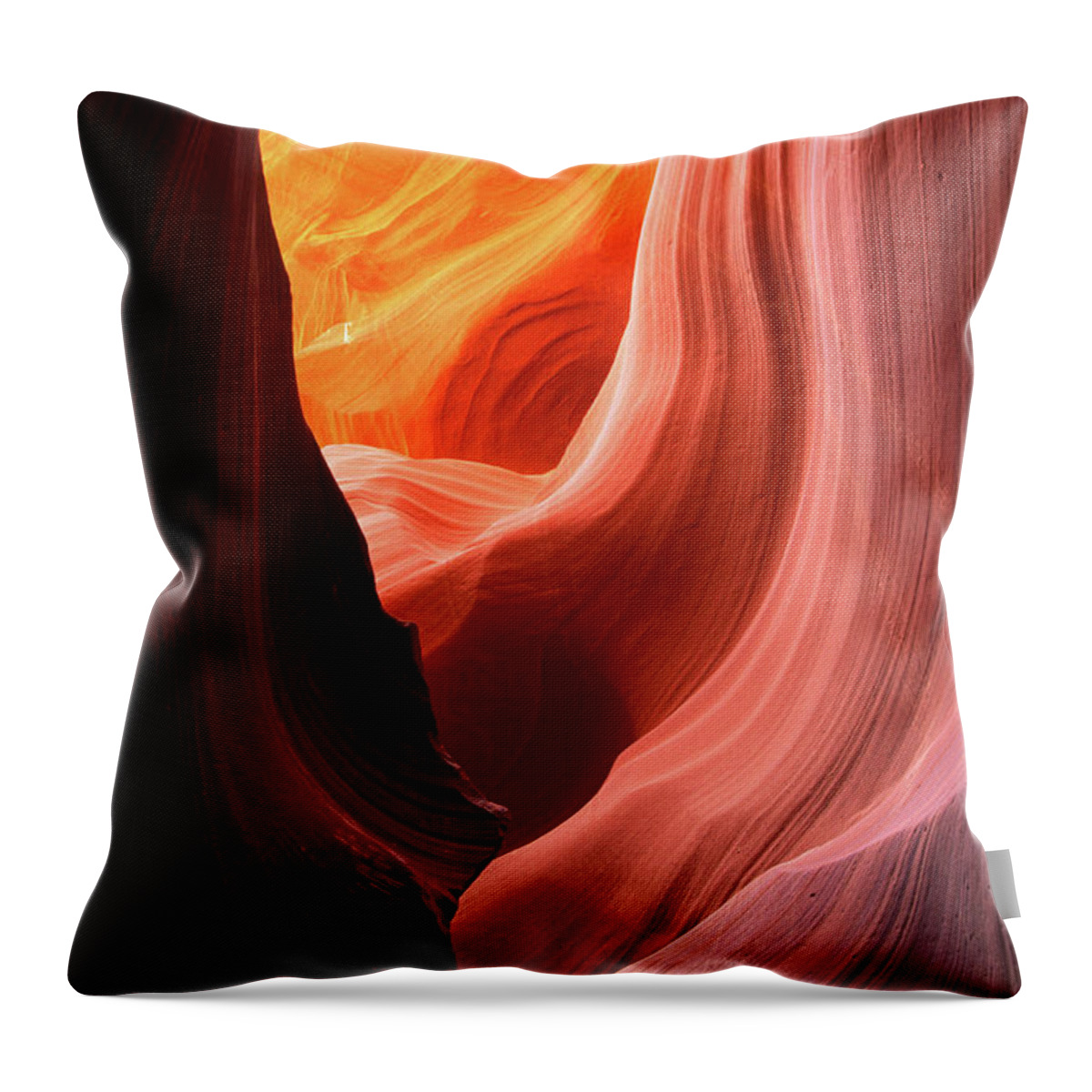America Throw Pillow featuring the photograph Antelope Drapes by Inge Johnsson