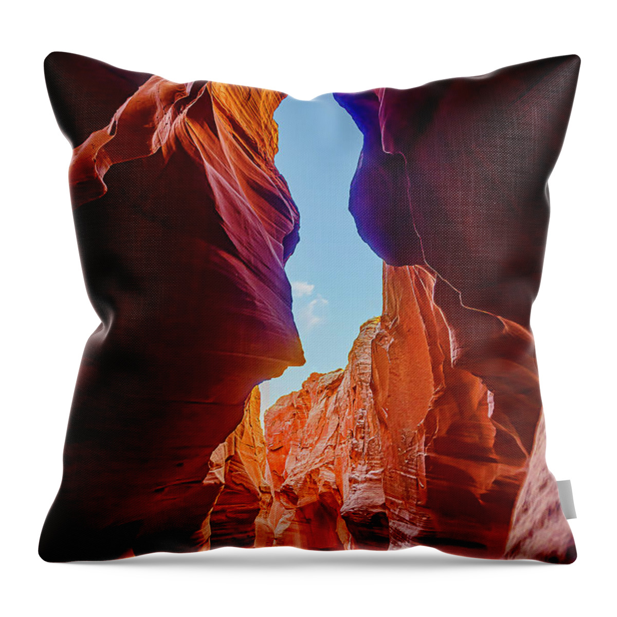 Landscape Throw Pillow featuring the photograph Antilope Series 12 by Silvia Marcoschamer