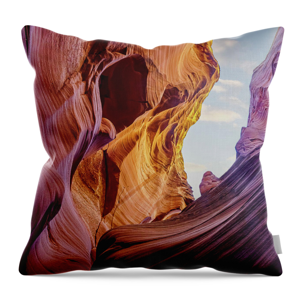 Landscape Throw Pillow featuring the photograph Antilope Series 20 by Silvia Marcoschamer