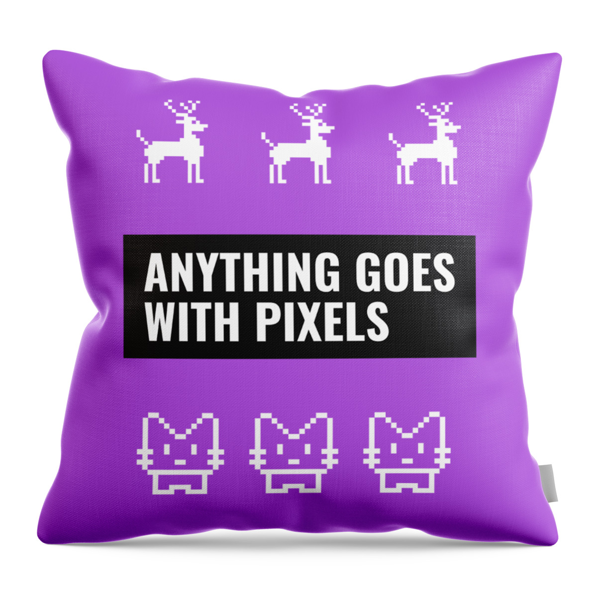 Pixels Throw Pillow featuring the digital art Anything goes with Pixels 01 by Matthias Hauser
