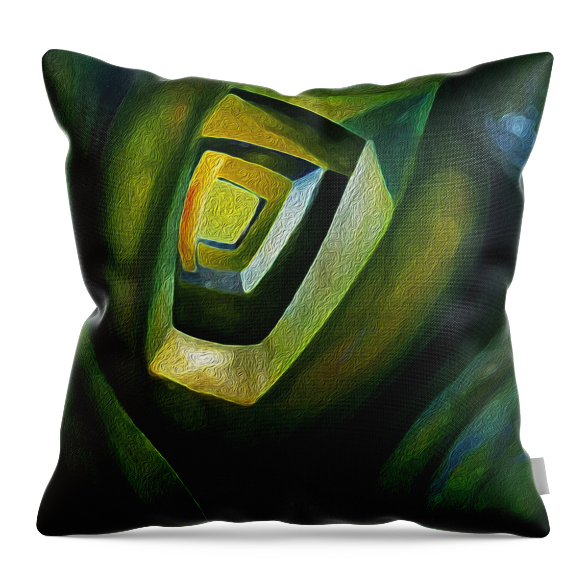 Apple Throw Pillow featuring the mixed media Apple 3 by Aldane Wynter