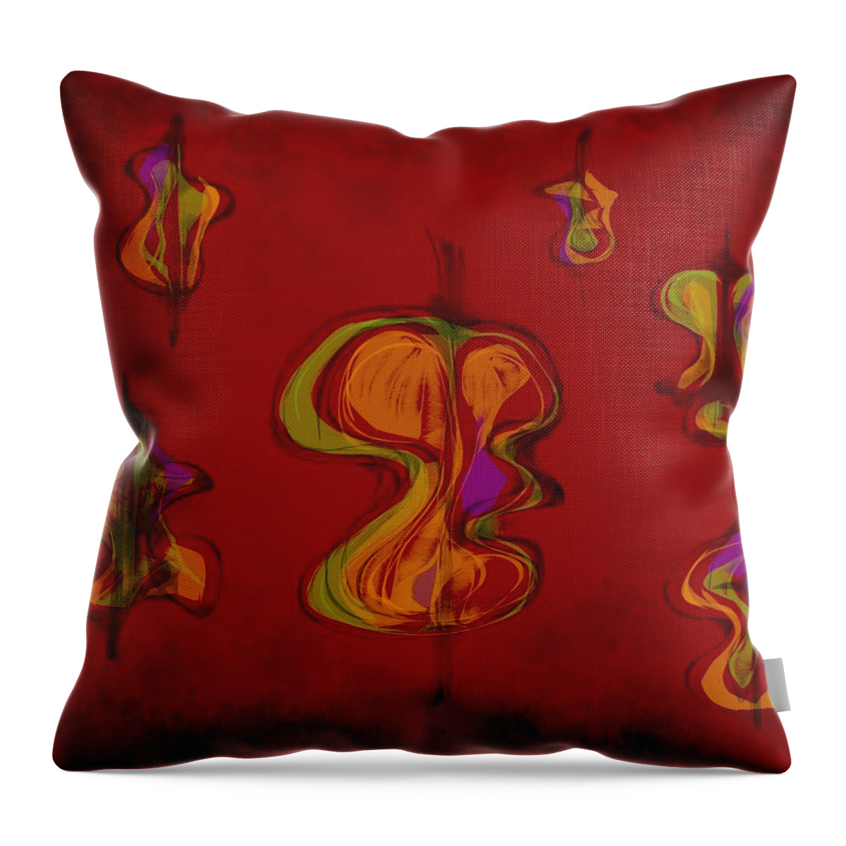 Apples Throw Pillow featuring the digital art Apples by Ljev Rjadcenko