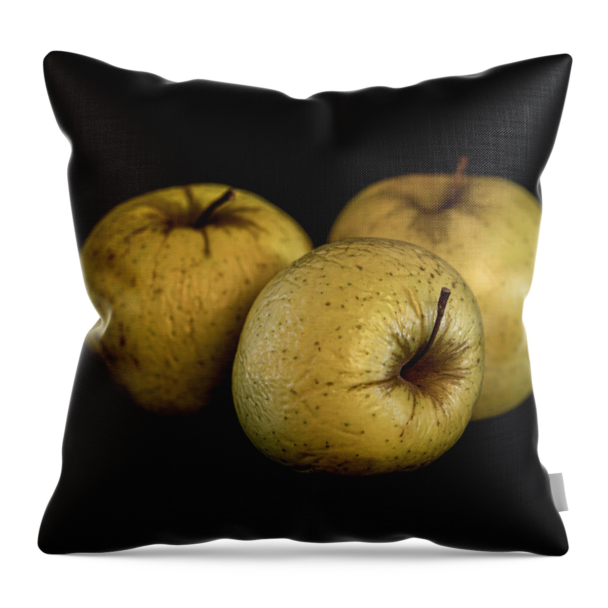 Myeress Throw Pillow featuring the photograph Apples Past Prime by Joe Myeress