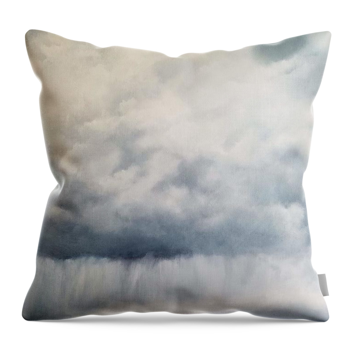  Throw Pillow featuring the painting Approaching Storm by Caroline Philp