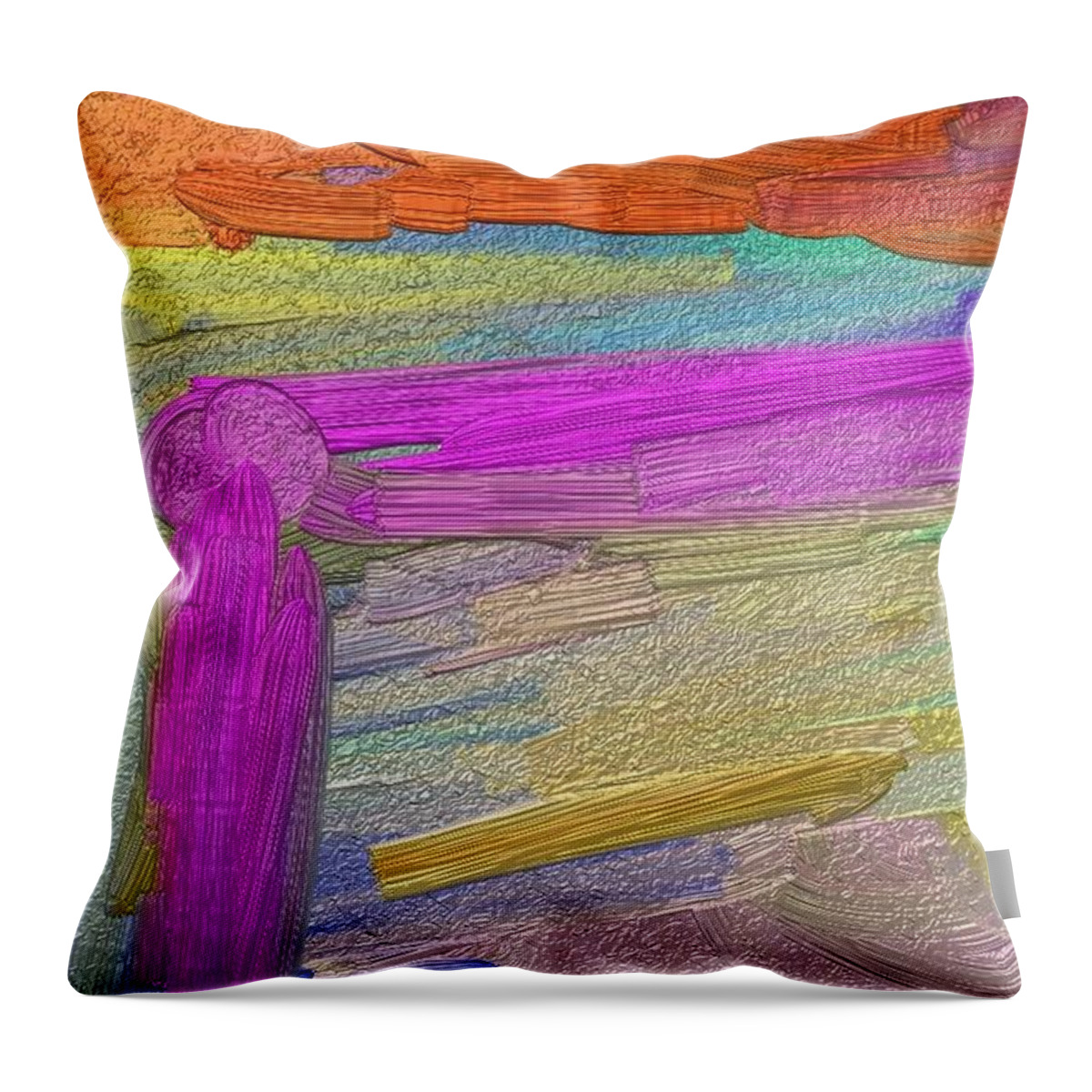 Abstract Throw Pillow featuring the painting Arch Upon Arch by Naomi Jacobs