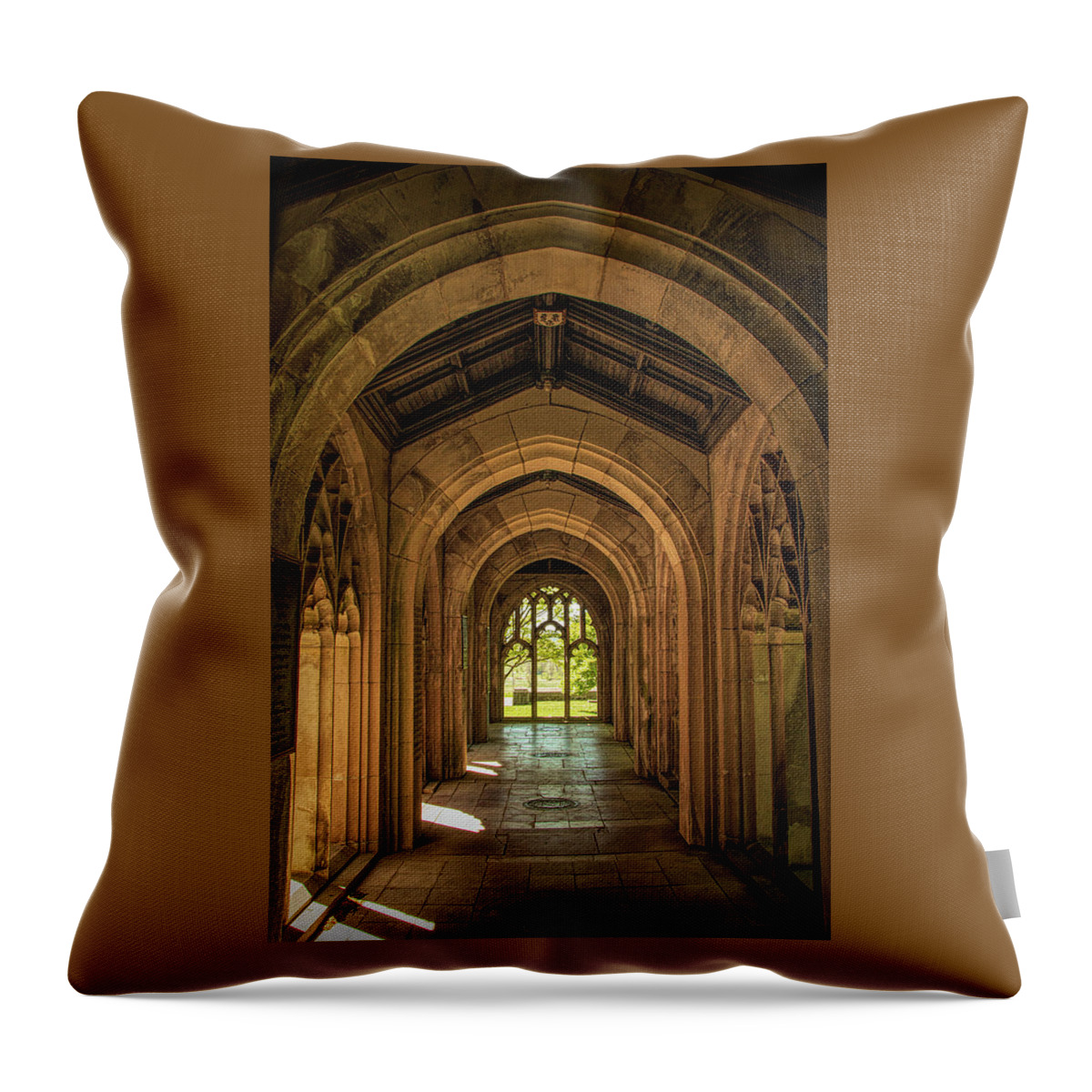 Washington Memorial Chapel Throw Pillow featuring the photograph Arches at Washington Memorial Chapel by Kristia Adams