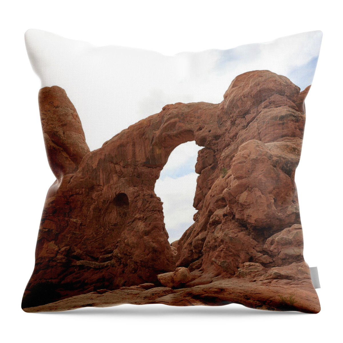 Arches Throw Pillow featuring the photograph Arches National Park, Utah - Turret Arch by Richard Krebs