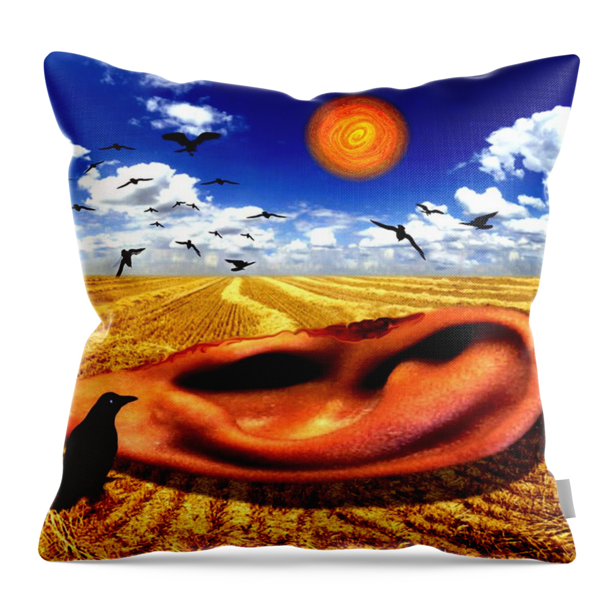  Throw Pillow featuring the painting Archi W Bechlenberg - Van Goghs Ear by Les Classics