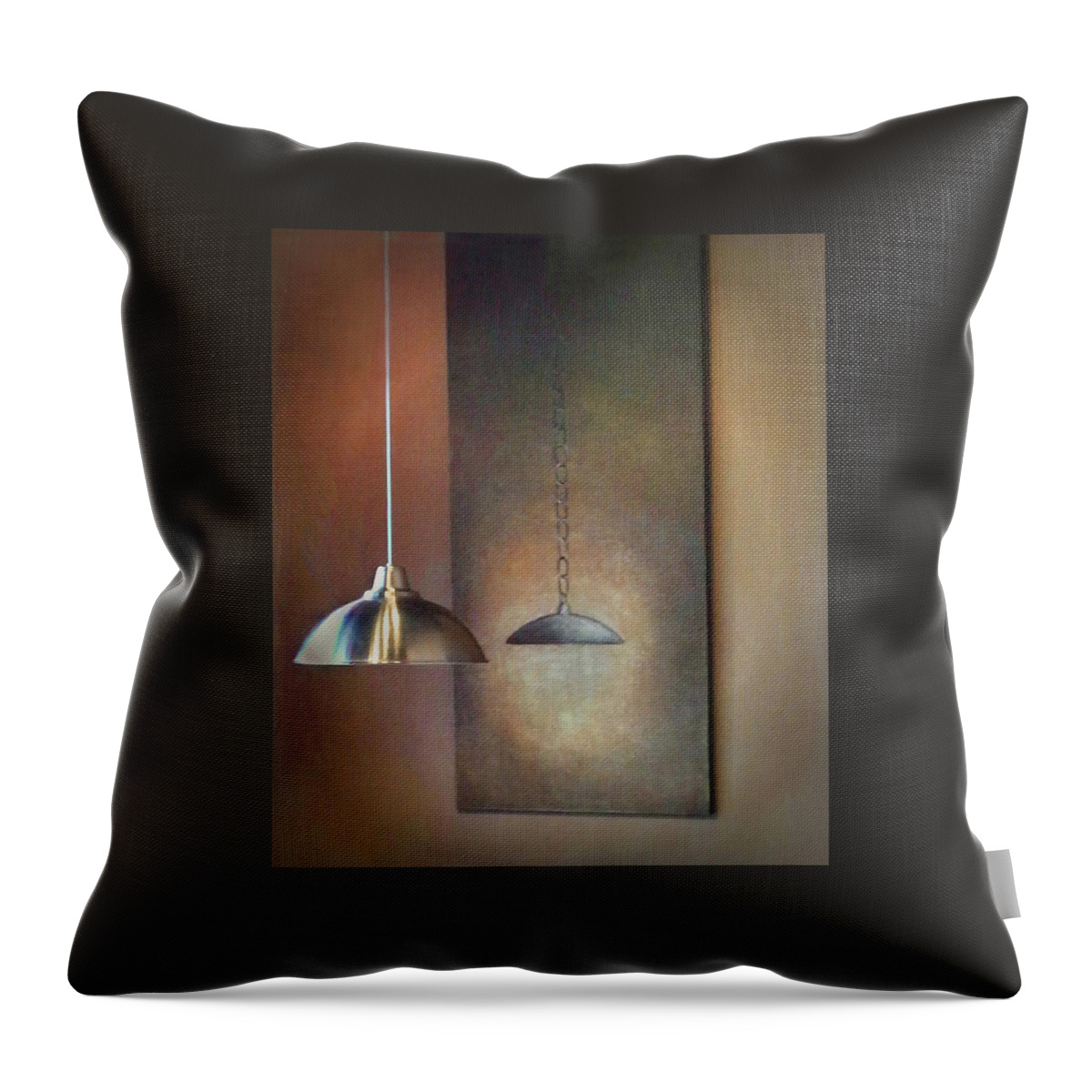 Lamp Throw Pillow featuring the photograph Art imitates life by Bob McDonnell