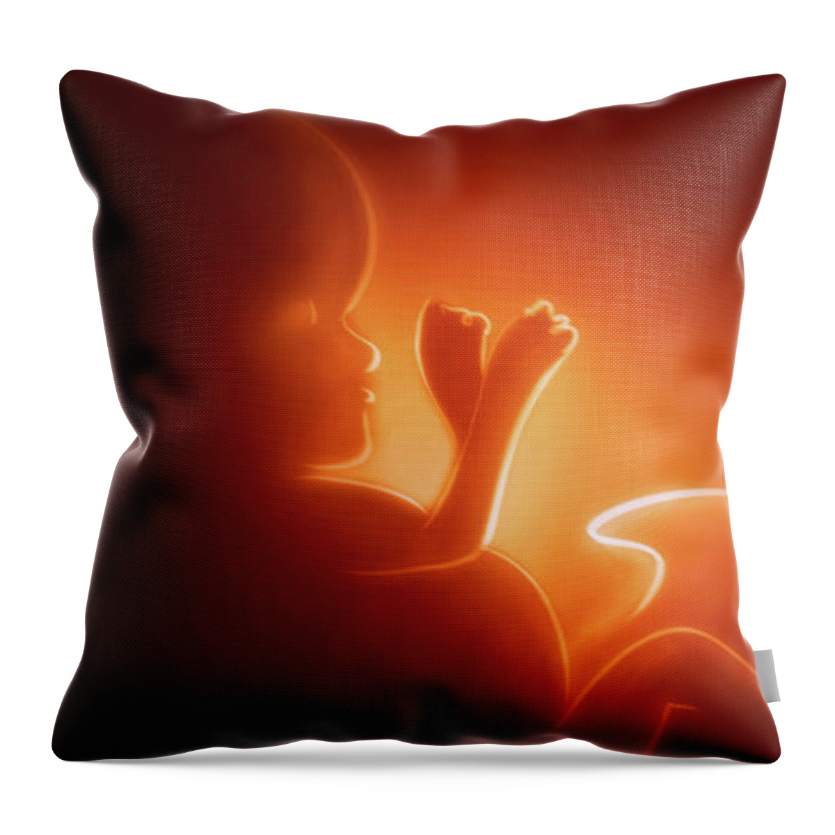 Baby Throw Pillow featuring the digital art Art - The Beat of Life by Matthias Zegveld