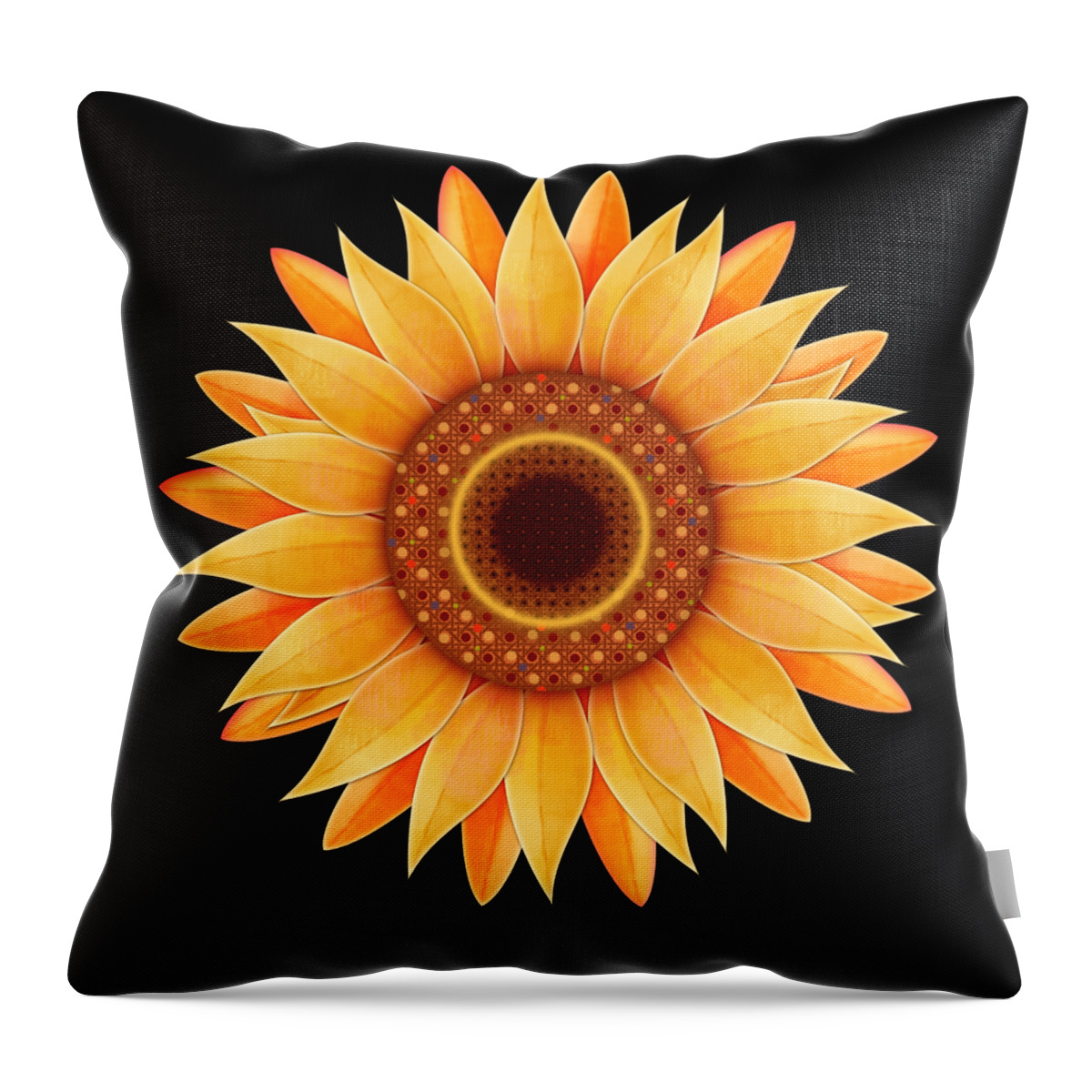 Sunflower Throw Pillow featuring the digital art Sunflower Promise by Valerie Drake Lesiak