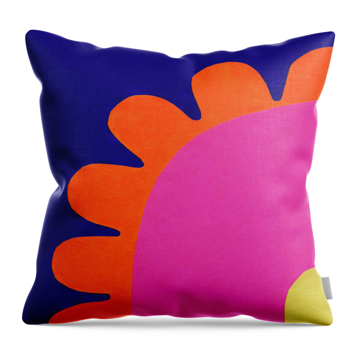 Purple Throw Pillow featuring the mixed media Flower detail 1 by Francine Rondeau