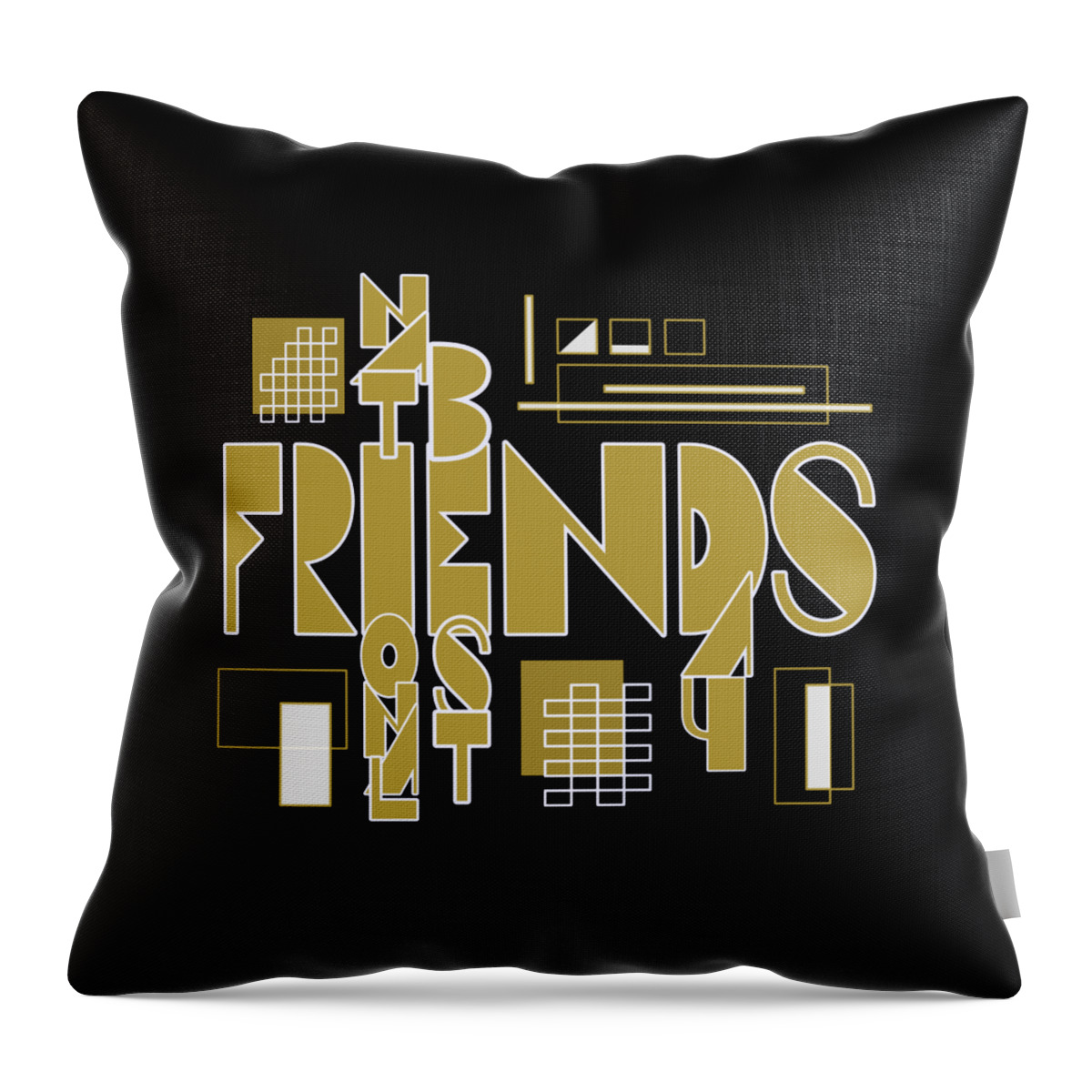 National Best Friends Throw Pillow featuring the digital art National Best Friends June 8th by Delynn Addams