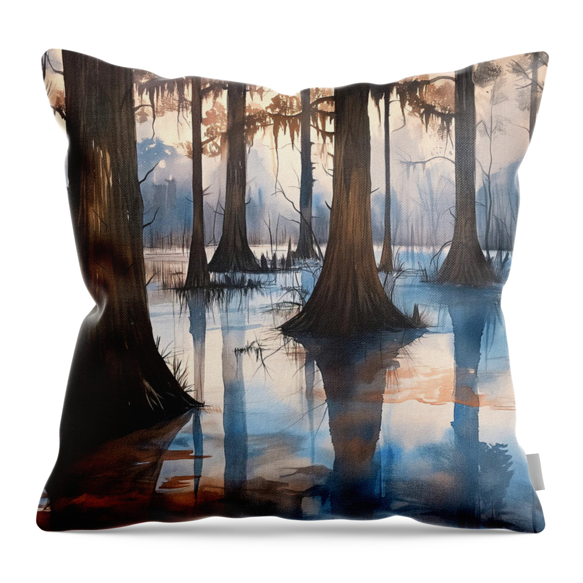 Georgia Throw Pillow featuring the digital art State of Solitude by Mark Tisdale