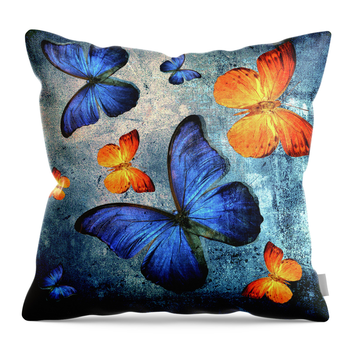 Butterfly Throw Pillow featuring the digital art Butterfly by Mark Ashkenazi