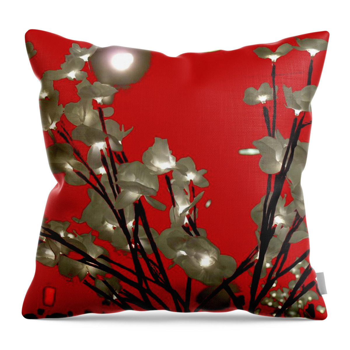Abstract Throw Pillow featuring the digital art Asian Influence by T Oliver