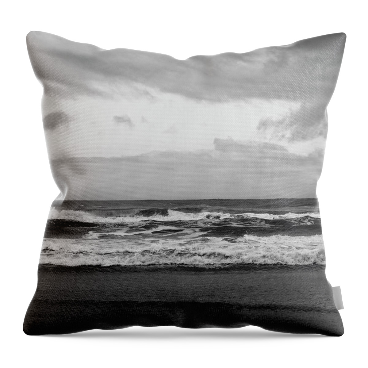 Ocean Waves Throw Pillow featuring the photograph Assiduously by Gina Cinardo