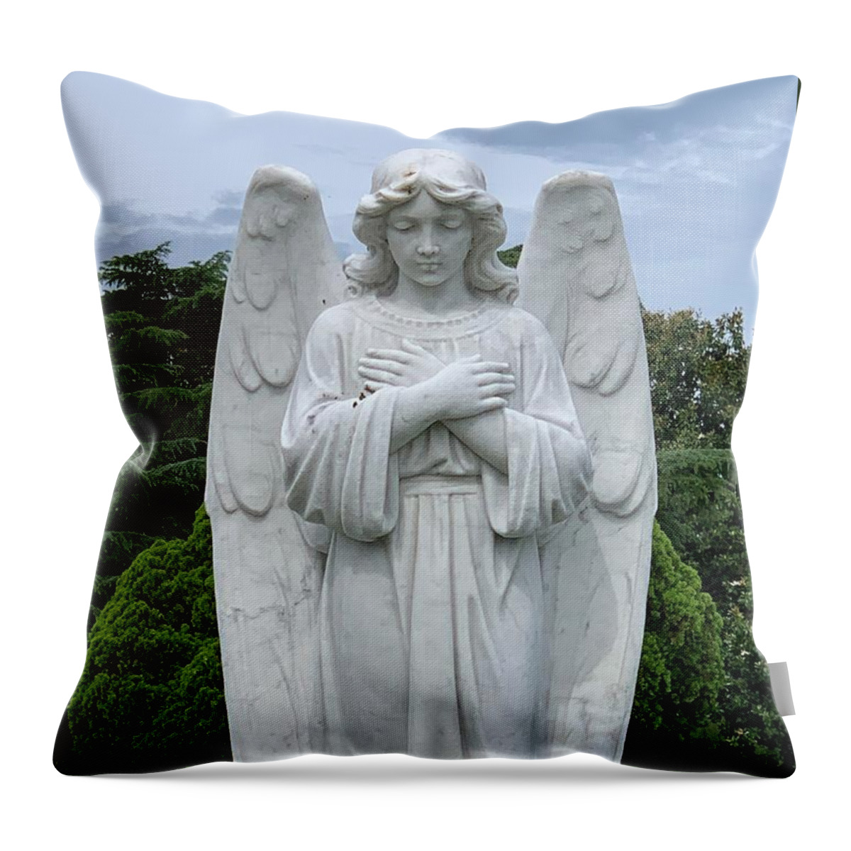 Angel Throw Pillow featuring the photograph At Peace by Lee Darnell