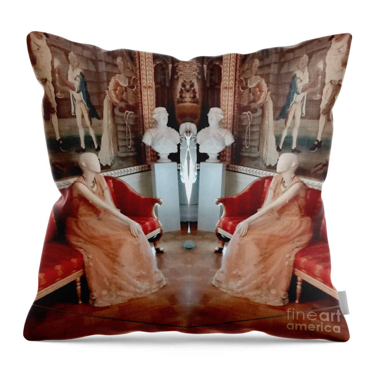 Camera Art Throw Pillow featuring the digital art At the Castle by Alexandra Vusir