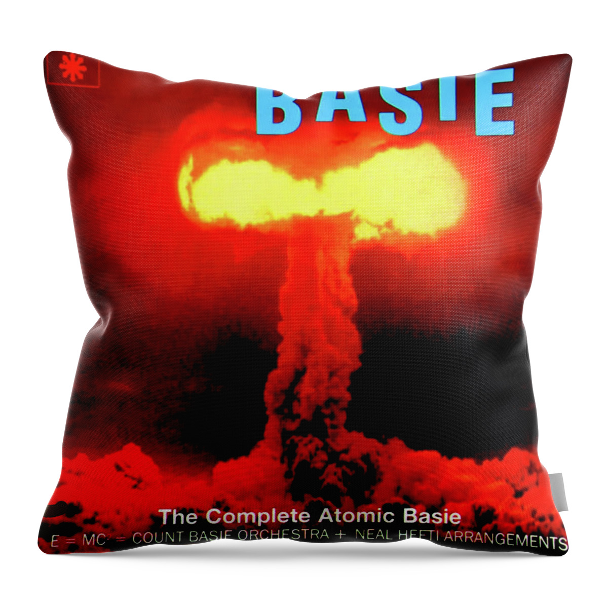 Count Basie Throw Pillow featuring the photograph Atomic Basie by Imagery-at- Work