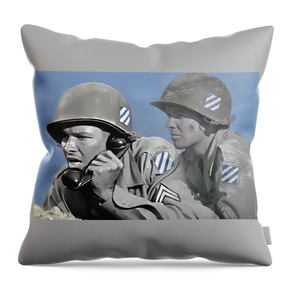 Audie Murphy Throw Pillow featuring the photograph Audie Murphy - To Hell and Back by Dyle Warren