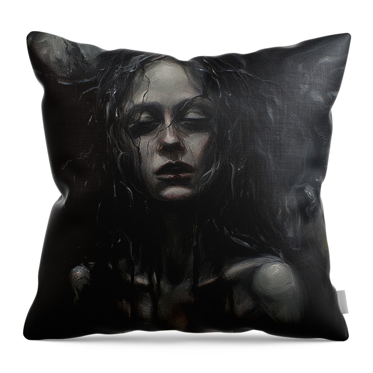 Drugs Throw Pillow featuring the digital art Aunt Hazel by Jackson Parrish