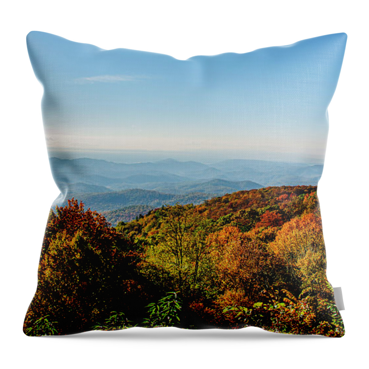 Autumn Throw Pillow featuring the photograph Autumn Blue Ridge Parkway by Jim Cook